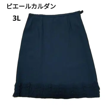 새상품 피에르 가르뎅 pierrecardin 블랙 프릴 스커트 3L