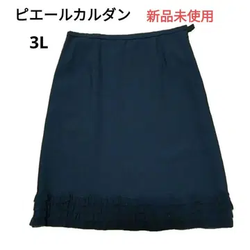 새상품 피에르 가르뎅 pierrecardin 블랙 프릴 스커트 3L