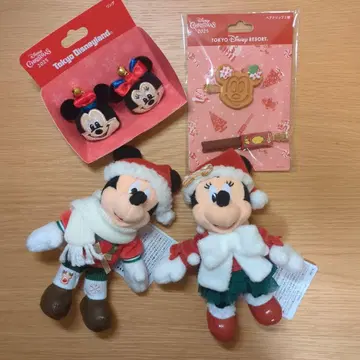 디즈니 크리스마스 4종 세트  반지 헤어 클립