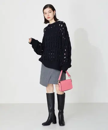 스퀘어토 힐 롱 부츠 LL