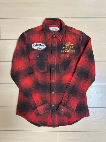 AVIREX 플란넬 셔츠 옴브레