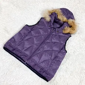 다운 베스트 후드 탈부착 가능 퍼플 11호