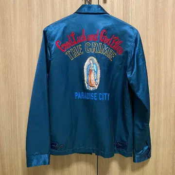 CRIMIE 수베니어 자켓 자수 블루 자켓