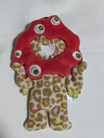 먀쿠먀쿠 입체 파우치 동전 지갑 표범 무늬 브라운