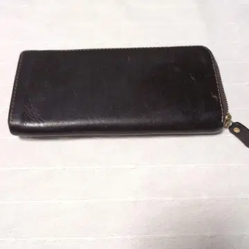 HERZ Organ 다크 브라운 가죽 장지갑 에이징 완료