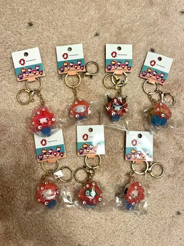 산리오 미야쿠미야쿠 클리어 입체 키링 7종 컴플리트 세트