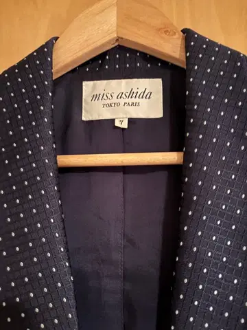 miss ashida 네이비 도트 무늬 셋업 3점