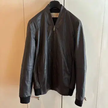 캘빈클라인 램 가죽 양가죽 라이더 가죽 블루종