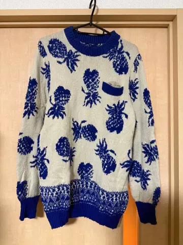 sacai 17SS 니트 올 패턴 파인애플 사카이 상의 맨투맨