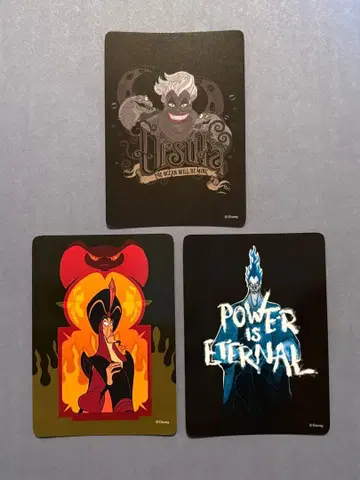 디즈니 스토어 가위바위보 카드 할로윈 빌런즈 3장 세트