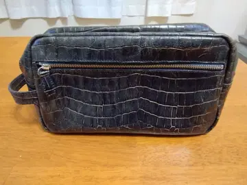 카트백 블랙 엠보싱 파우치 골프 크로커다일 세컨드 클러치백
