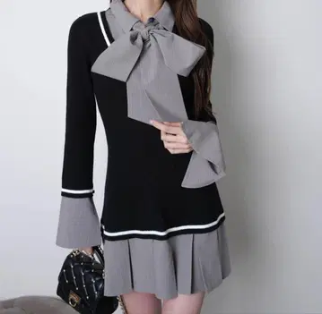 셔츠 도킹 플리츠 원피스