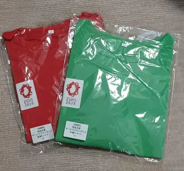 오사카 간사이 만박 스태프용 유니폼 반팔 T셔츠 긴팔 T셔츠 LL 사이즈