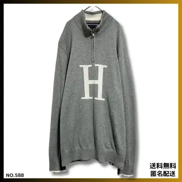 [ 새상품급 ] Tommy 타미힐피거 스웨터 그레이 XXL 하프 지퍼