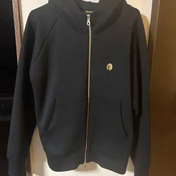 ReZARD 블랙 풀 집업 후드티 테일 로고