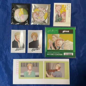 기븐전 레코드풍 코스터 캔뱃지 외 (하루키 아키히코)