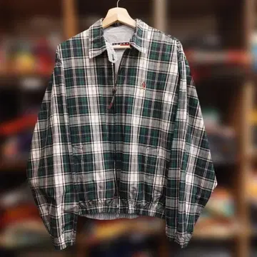 90년대 타미힐피거 체크 & 스트라이프 리버서블 자켓 L 사이즈