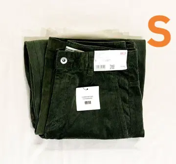 UNIQLO 코듀로이 커브 팬츠 S 사이즈 그린 코토니에 유니클로