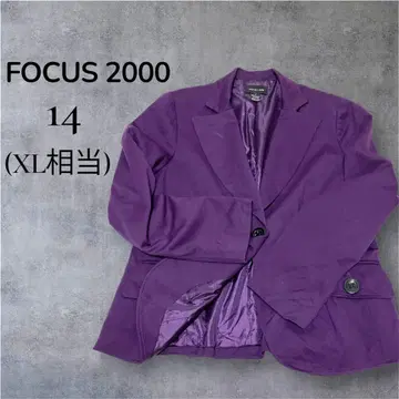 FOCUS 2000 테일러드 자켓 XL 상당 보라색 퍼플