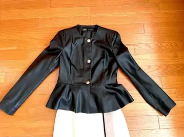 ZARA 블랙 노카라 자켓 XS