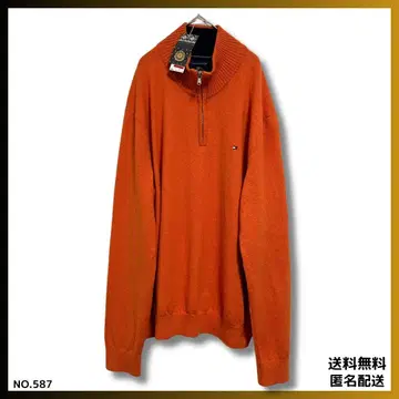 [택 포함 새상품] Tommy 타미힐피거 스웨터 오렌지 XXL 긴팔
