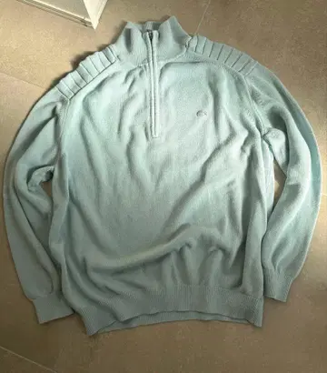 LACOSTE 스웨터 하프 지퍼 니트 울 스웨터