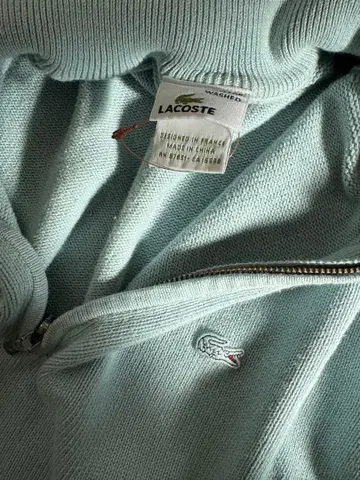 LACOSTE 스웨터 하프 지퍼 니트 울 스웨터