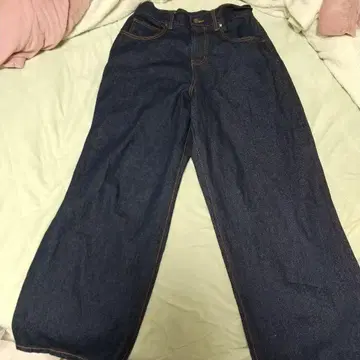 차오패닉 컨디션 최상 다크 네이비 와이드 레그 데님 팬츠