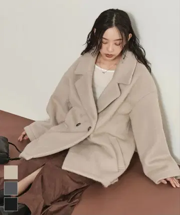 샤기 더블 테일러드 자켓