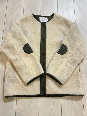 SLOBE 슬로브 이에나 보아 자켓 아이보리/올리브