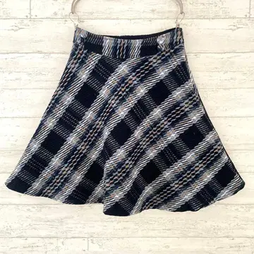 리랜드트루 체크 스커트 [S] 코지하루 싸개 버튼 여성스러움