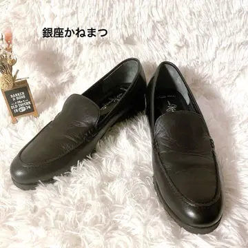 [ 긴자 카네마츠 ] AQUA BELL 로퍼 23.5 가죽 블랙