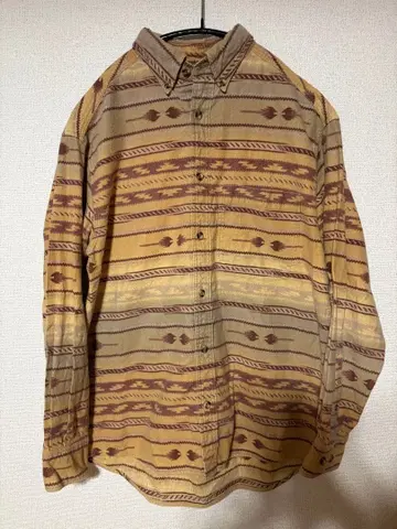 Cabela's 기하학 패턴 네이티브 무늬 샤모아크로스 긴팔 셔츠