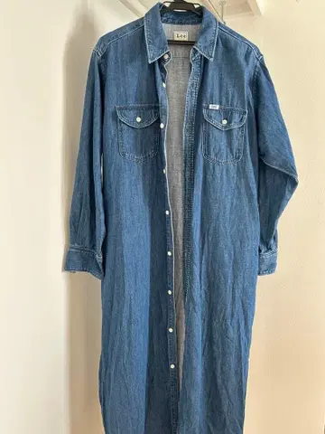 Lee 데님 셔츠 원피스 긴팔