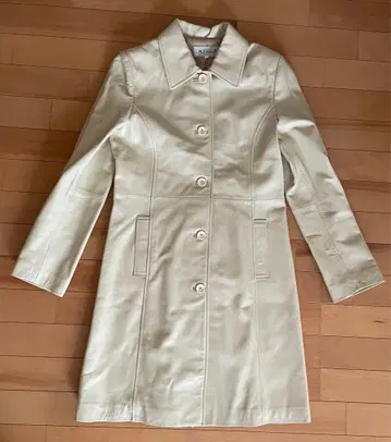 천연 가죽 레더 코트 M 사이즈