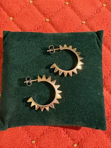 필립 오디베일 톱니 귀걸이 실버