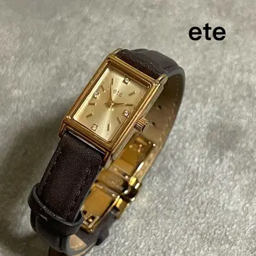 ete 에테 워치 렉탱글 페이스 다이아몬드 손목시계 쿼츠