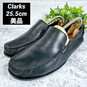 [ 새상품급 ] Clarks 클락스 모카신 슬립온 블랙 가죽 25.5cm