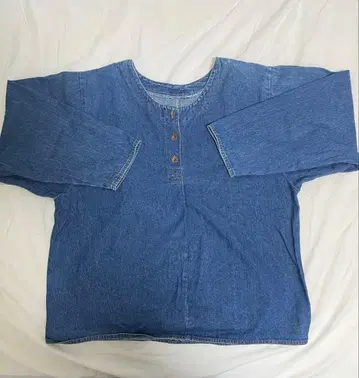 VINTAGE 데님 헨리넥 90s