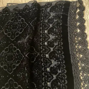 ANNA SUI 비로드 쉬폰 스톨