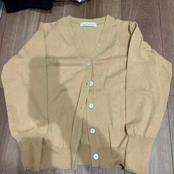 머스타드 V넥 니트 가디건 어반 리서치 프리 사이즈