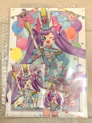 프리파라 마루쿠지 캔뱃지, 클리어 파일, 구매 혜택 라라&논