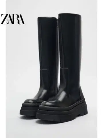자라 ZARA 롱 부츠 부츠 블랙 신발