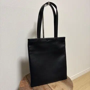 VORQIT  천연 가죽 토트백 블랙 심플 A4 수납 가능