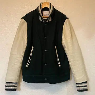 유나이티드 애로우즈 바시티 자켓 S 그린 가죽 소가죽 자켓