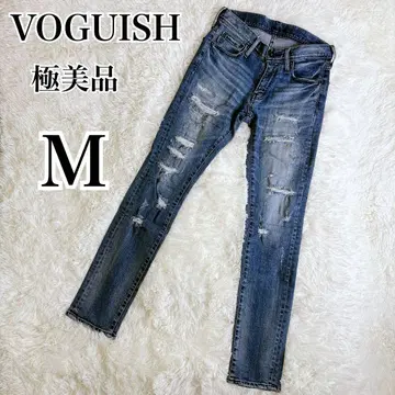 [ 새상품급 ] VOGUISH 데미지 가공 스트레치 데님 스키니 데님 M