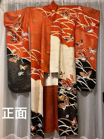 후리소데 나비 패턴 금