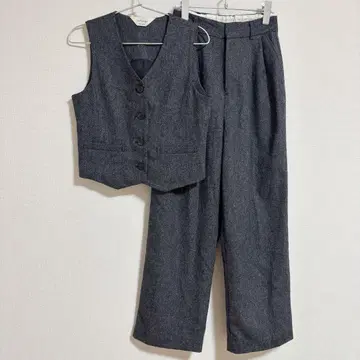 시루무린 ECO 울 2tuck 베스트 팬츠 셋업