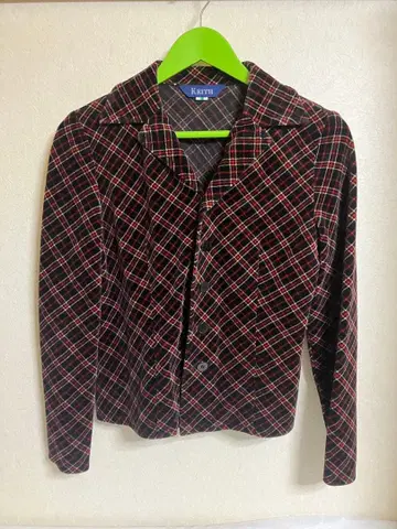 KEITH 체크 무늬 긴팔 가디건