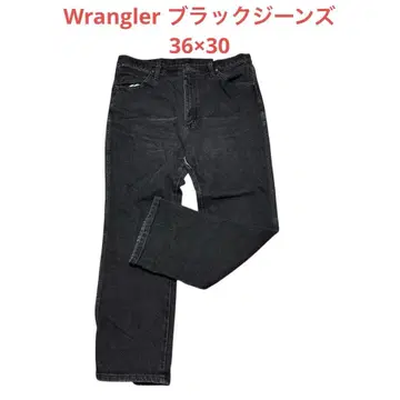 Wrangler 블랙진 36 x 30 스트레이트 블랙 데님